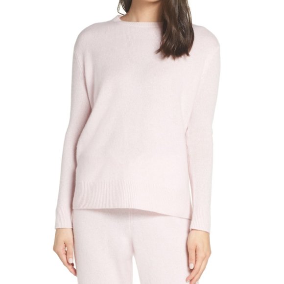 Something Navy Cashmere/Silk Crewneck Nordstrom
